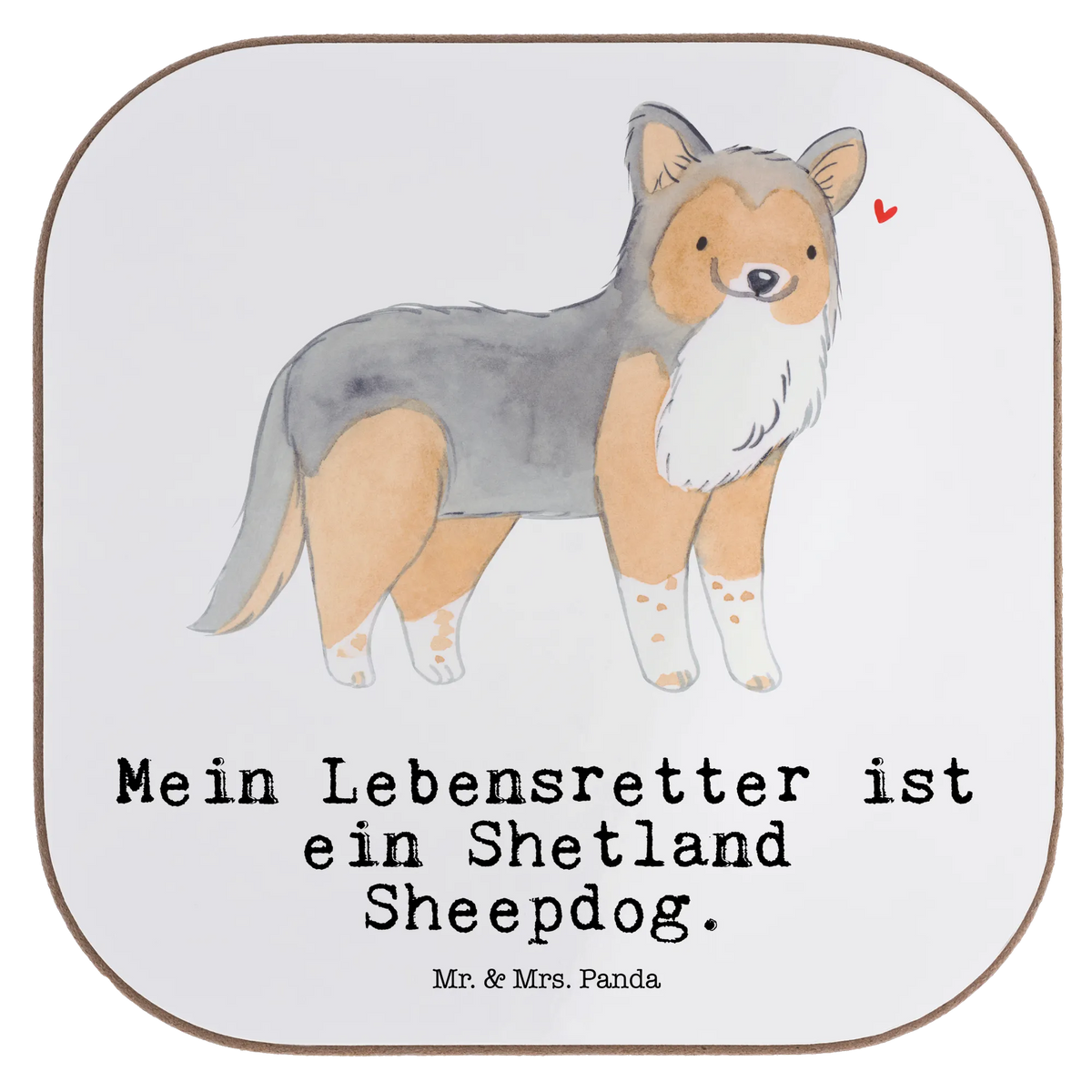 Square coaster Shetland Sheepdog Lifesaver party, gift, breakfast, presents, gifts, Coasters, glass coasters, Dog, dog breed, purebred dog, dog owner, animal lover, giving, puppy