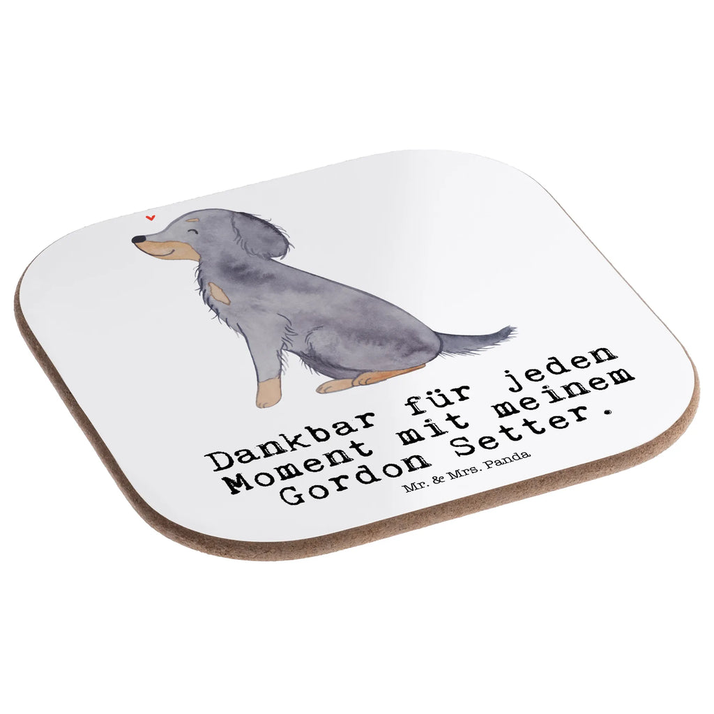 Square coaster Gordon Setter Moment glass coasters, gift, Coasters, breakfast, party, presents, gifts, Dog, dog breed, purebred dog, dog owner, animal lover, giving, puppy