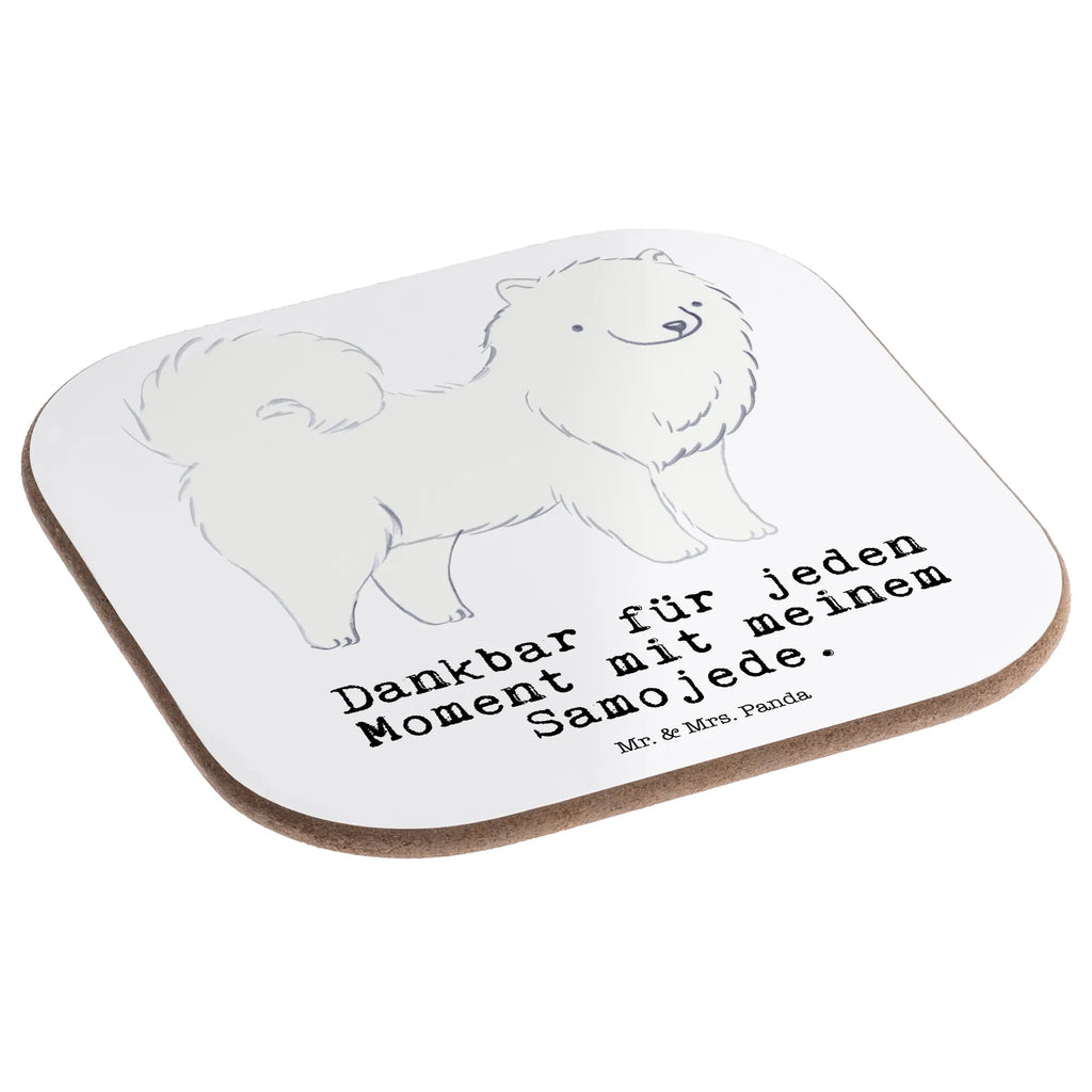 Square coaster Samoyed moment breakfast, gift, presents, gifts, party, glass coasters, Coasters, Dog, dog breed, purebred dog, dog owner, animal lover, giving, puppy