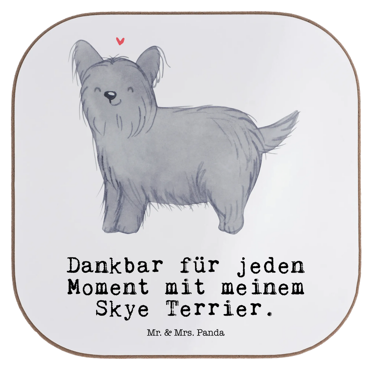 Square coaster Skye Terrier Moment presents, Coasters, gifts, breakfast, glass coasters, party, gift, Dog, dog breed, purebred dog, dog owner, animal lover, giving, puppy