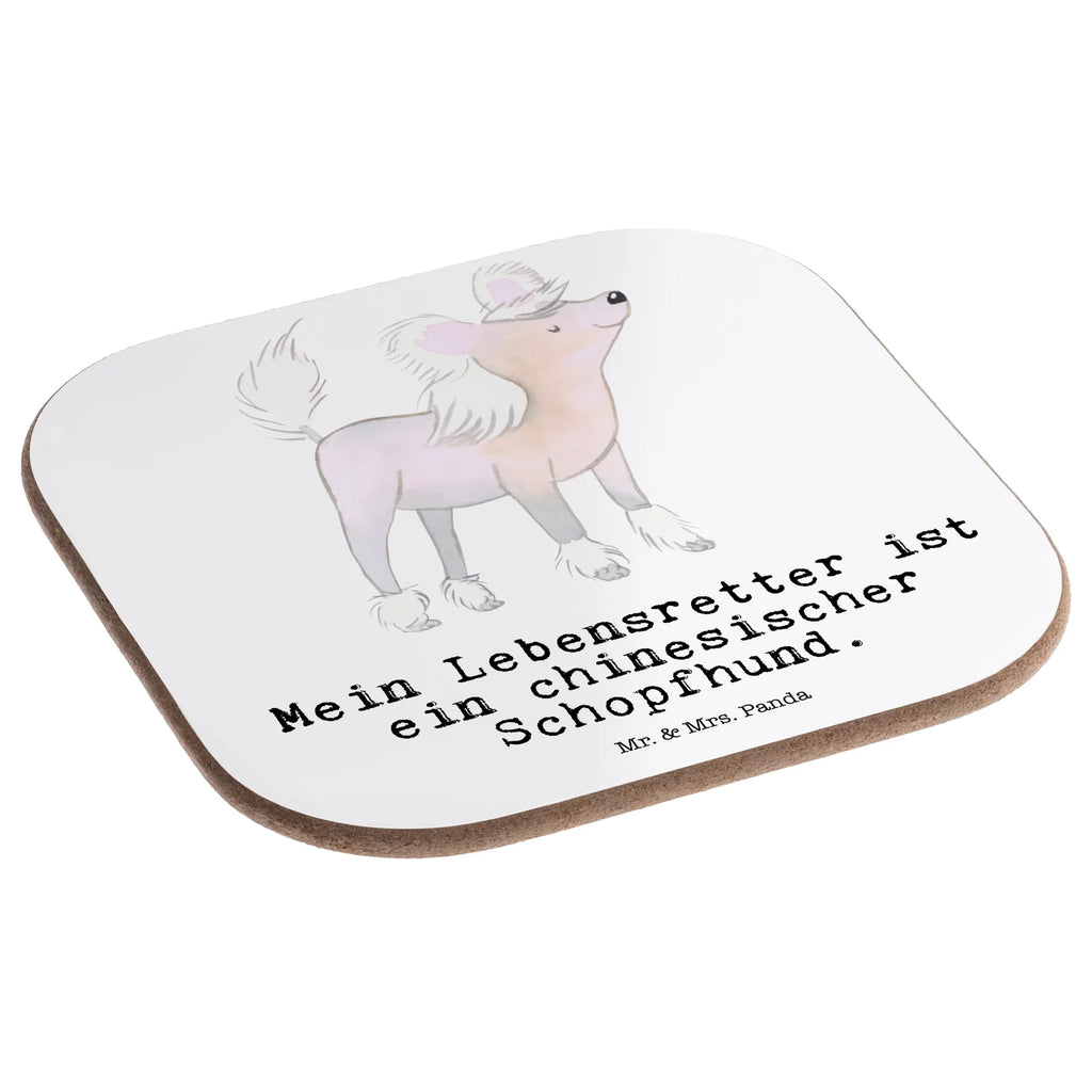 Square coaster Chinese Crested Dog Life Saver glass coasters, presents, party, breakfast, gifts, Coasters, gift, Dog, dog breed, purebred dog, dog owner, animal lover, giving, puppy