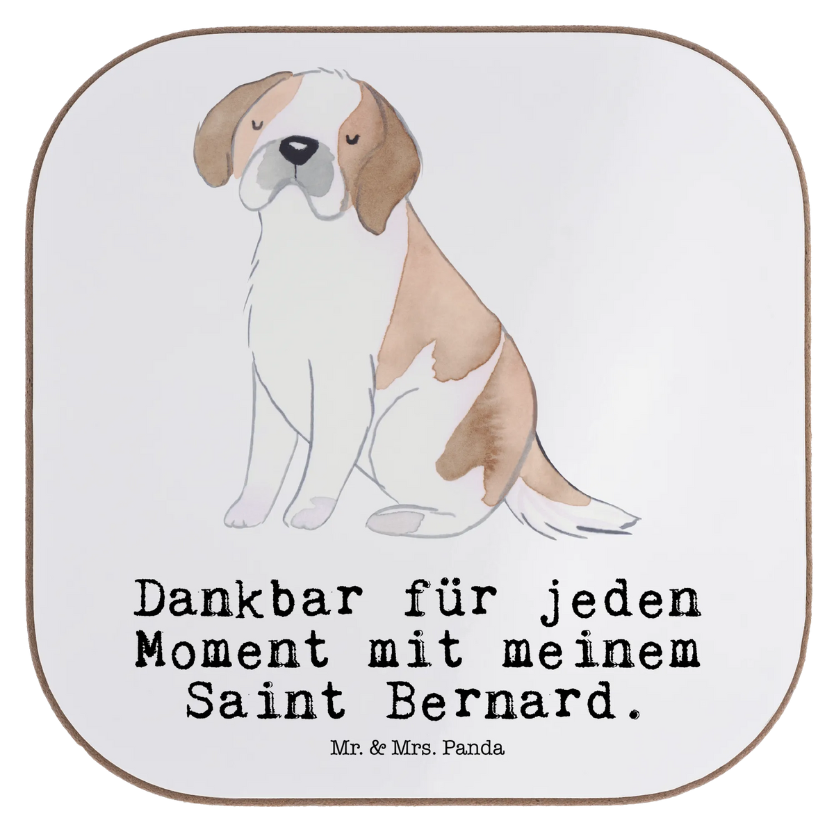 Square coaster Saint Bernard Moment gifts, gift, presents, party, Coasters, breakfast, glass coasters, Dog, dog breed, purebred dog, dog owner, animal lover, giving, puppy