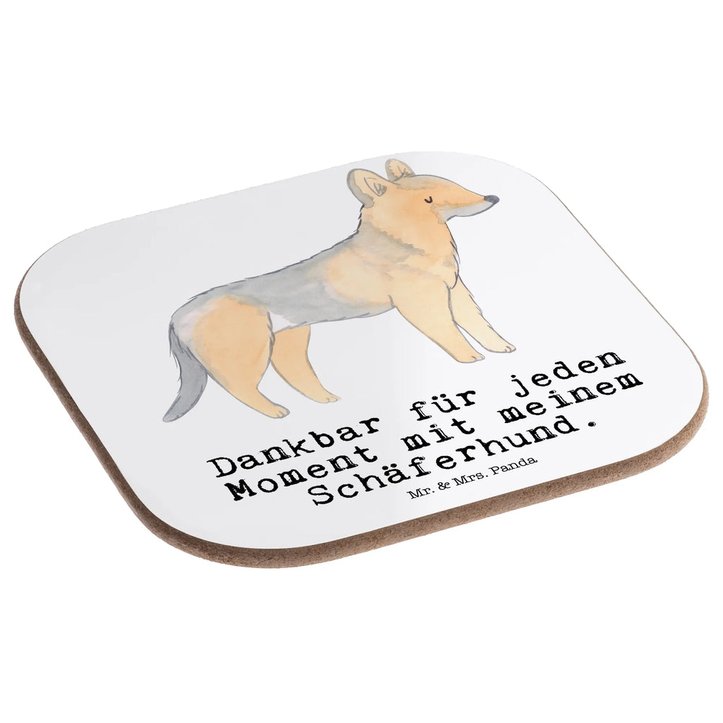 Square coaster German Shepherd moment Coasters, gift, presents, party, breakfast, glass coasters, gifts, Dog, dog breed, purebred dog, dog owner, animal lover, giving, puppy