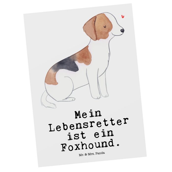 Postkarte Foxhound Lebensretter
