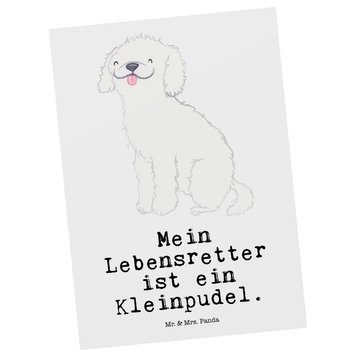 Postcard Miniature Poodle Lifesaver card, invitation card, gift card, invitation, paper, gift, postcards, letter, Postcard, Dog, dog breed, purebred dog, dog owner, animal lover, giving, puppy