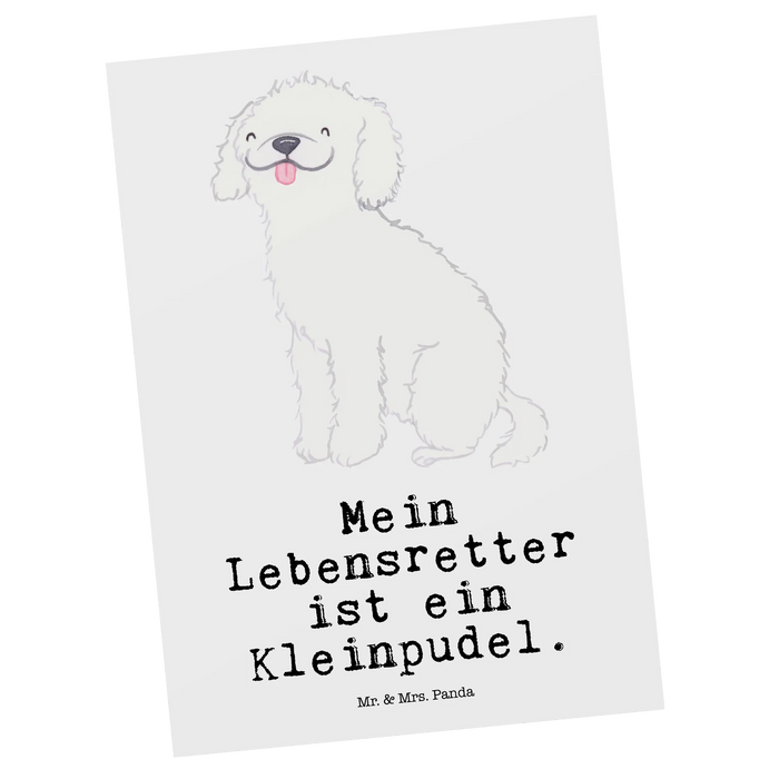 Postcard Miniature Poodle Lifesaver