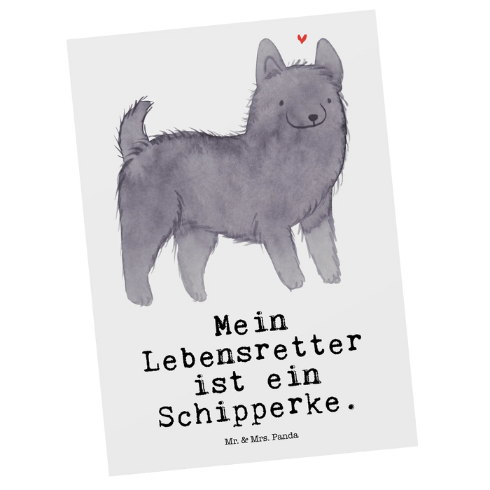 Postkarte Schipperke Lebensretter
