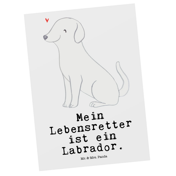 Postcard Labrador Life Saver