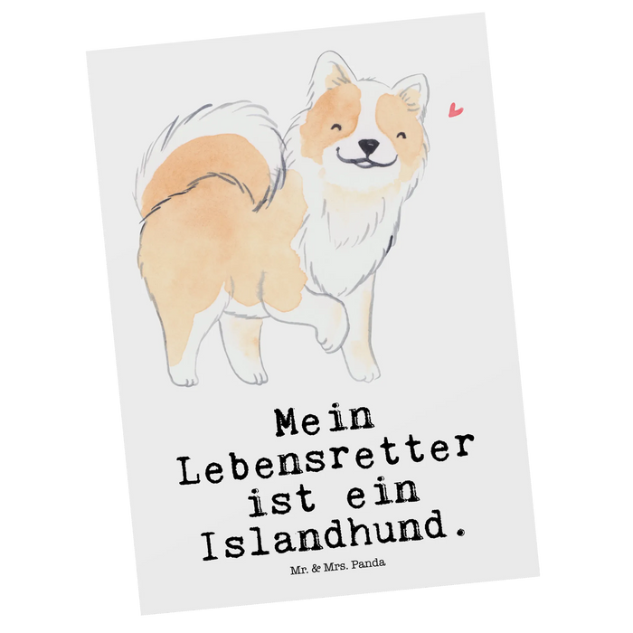 Postkarte Islandhund Lebensretter