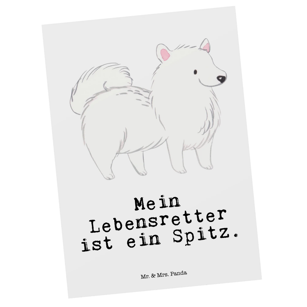 Postcard Spitz Lifesaver card, Postcard, invitation card, paper, invitation, postcards, letter, gift, gift card, Dog, dog breed, purebred dog, dog owner, animal lover, giving, puppy