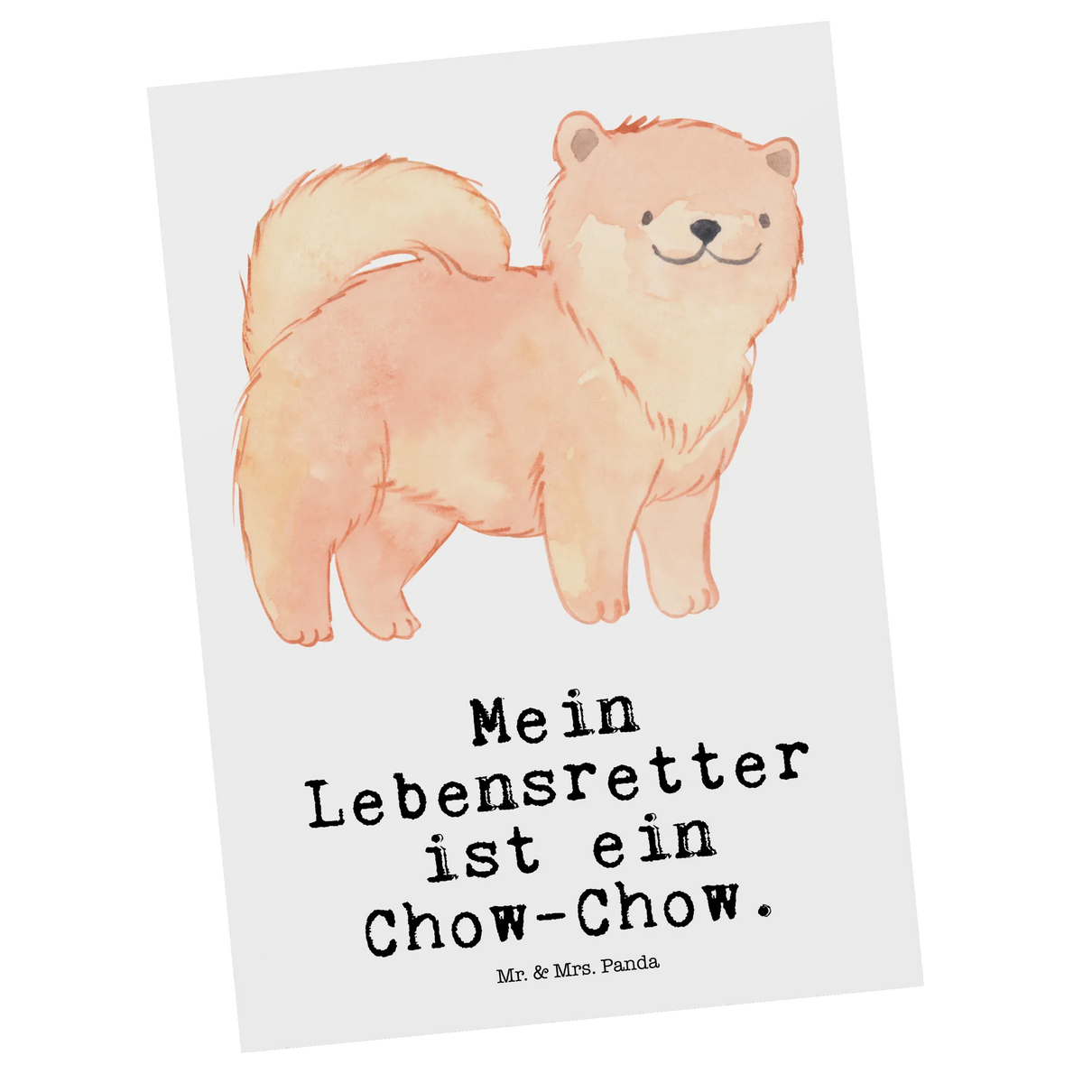 Postcard Chow Chow Lifesaver card, postcards, gift, paper, Postcard, gift card, invitation, invitation card, letter, Dog, dog breed, purebred dog, dog owner, animal lover, giving, puppy