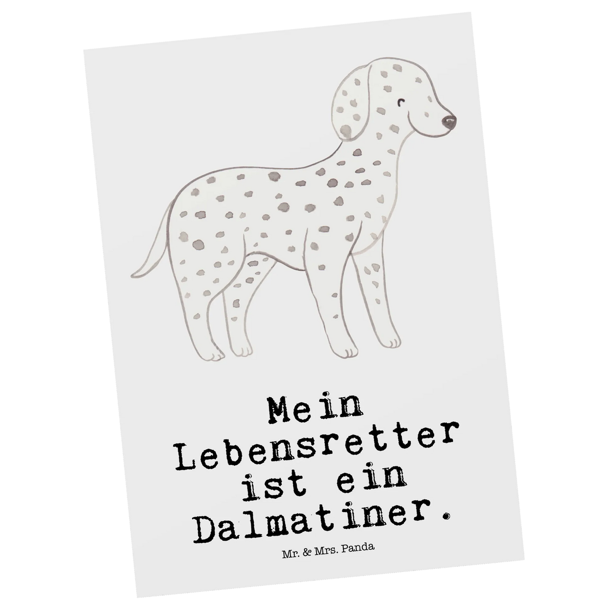 Postcard Dalmatian Lifesaver gift card, invitation card, postcards, gift, letter, Postcard, card, paper, invitation, Dog, dog breed, purebred dog, dog owner, animal lover, giving, puppy