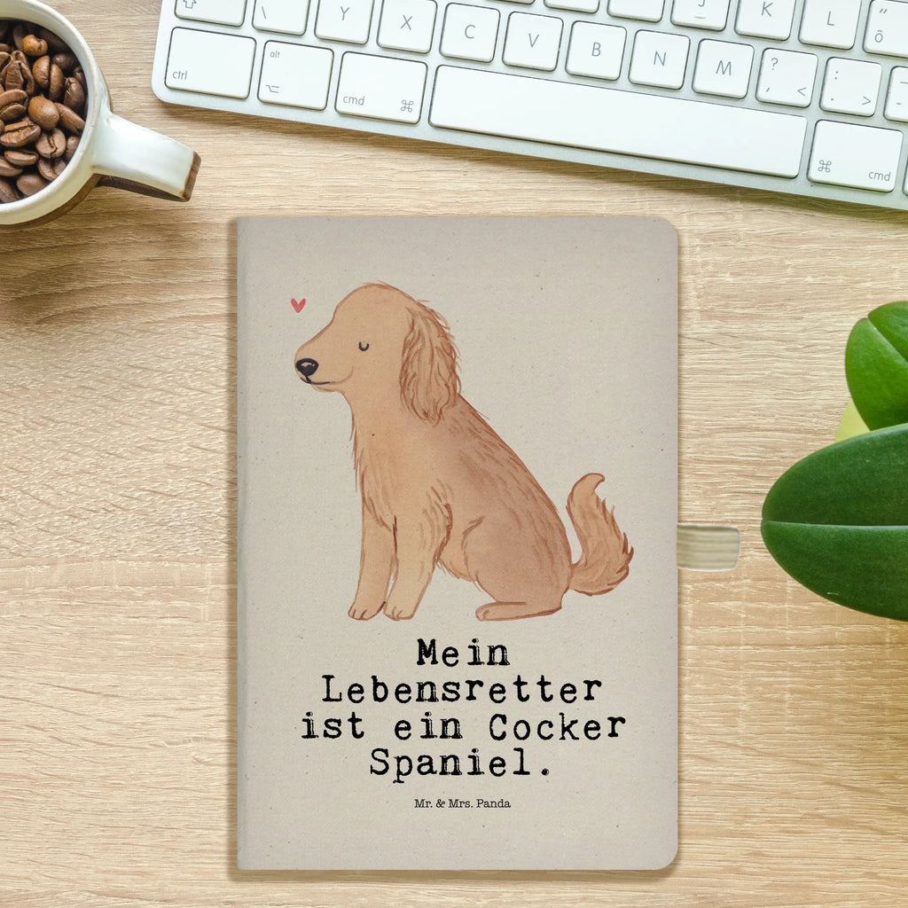 Cotton notebook Cocker Spaniel Lifesaver journal, writing book, entry book, diary, address book, notepad, sketchbook, notes, notebook, Dog, dog breed, purebred dog, dog owner, gift, animal lover, giving, puppy