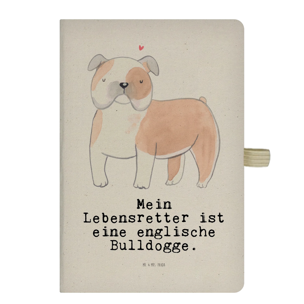 Cotton notebook English Bulldog Lifesaver journal, writing book, address book, notebook, entry book, notepad, diary, notes, sketchbook, Dog, dog breed, purebred dog, dog owner, gift, animal lover, giving, puppy