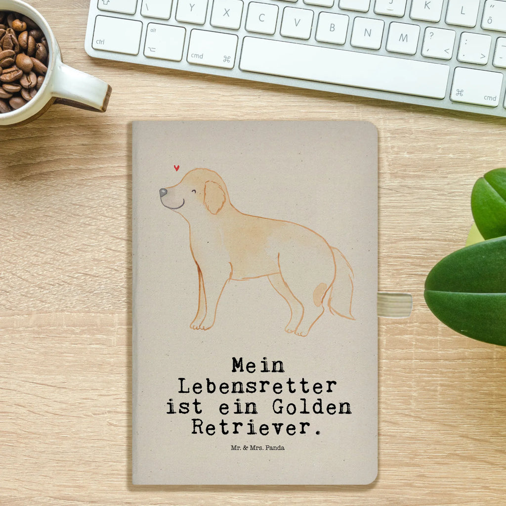 Cotton notebook Golden Retriever Lifesaver notebook, writing book, notepad, address book, notes, diary, sketchbook, entry book, journal, Dog, dog breed, purebred dog, dog owner, gift, animal lover, giving, puppy
