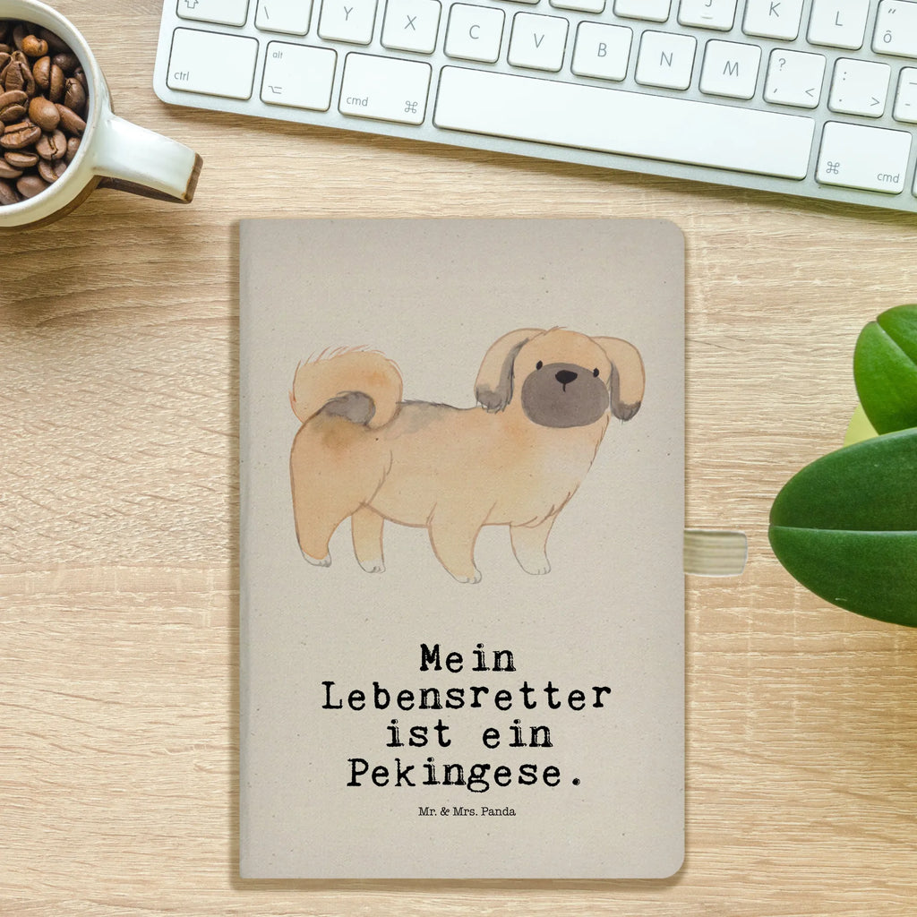 Cotton notebook Pekingese Lifesaver writing book, diary, address book, notes, journal, sketchbook, notebook, notepad, entry book, Dog, dog breed, purebred dog, dog owner, gift, animal lover, giving, puppy