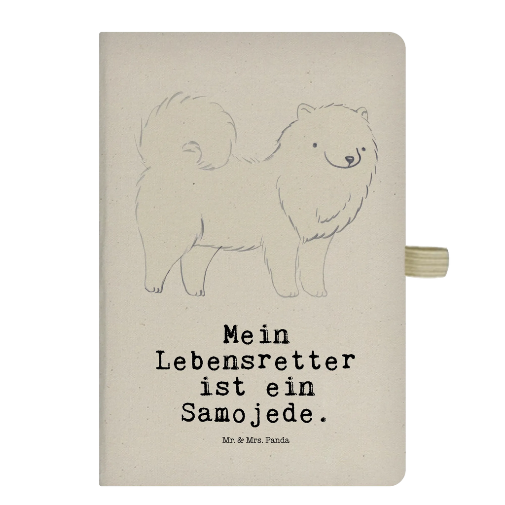 Cotton notebook Samoyed Lifesaver address book, notepad, writing book, diary, notebook, entry book, notes, sketchbook, journal, Dog, dog breed, purebred dog, dog owner, gift, animal lover, giving, puppy