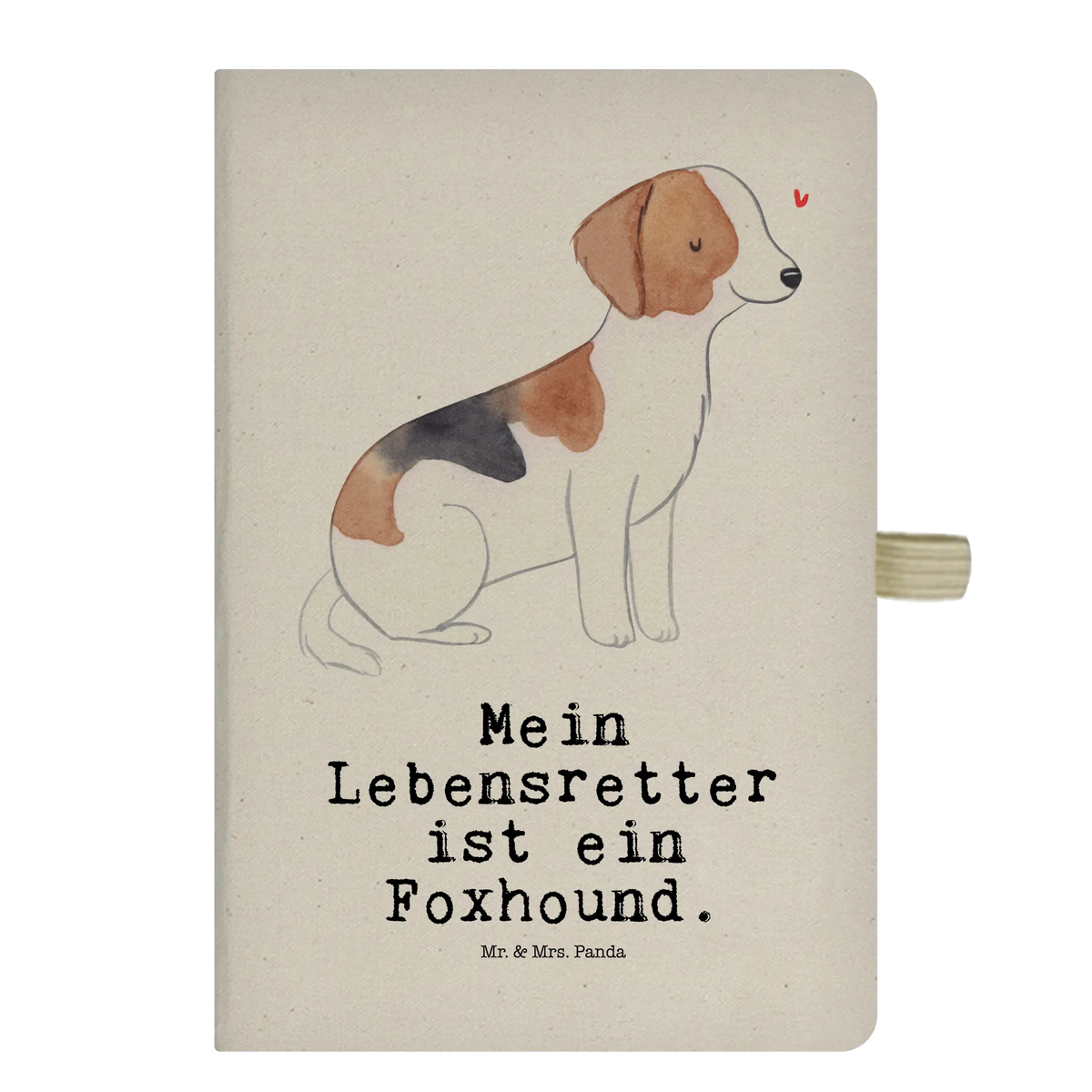 Cotton notebook Foxhound Lifesaver address book, sketchbook, diary, notes, journal, notepad, writing book, entry book, notebook, Dog, dog breed, purebred dog, dog owner, gift, animal lover, giving, puppy