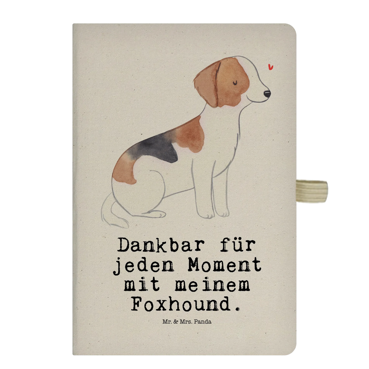 Bawełniany notes DIN A5 Foxhound Chwila rasa psa, dawanie, prezent, Pies, pies rasowy, właściciel psa, miłośnik zwierząt, szczeniak