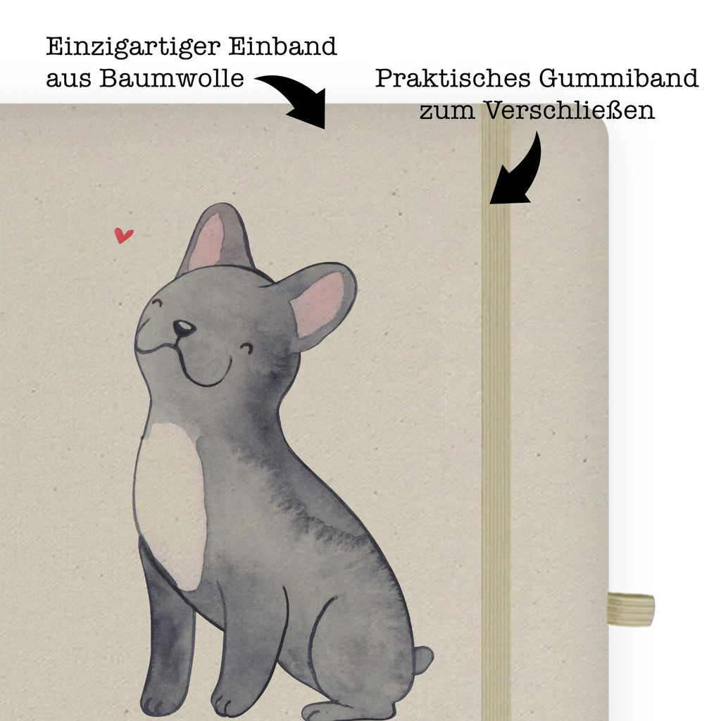 Cotton notebook French Bulldog Moment diary, writing book, sketchbook, notes, notepad, journal, address book, entry book, notebook, Dog, dog breed, purebred dog, dog owner, gift, animal lover, giving, puppy