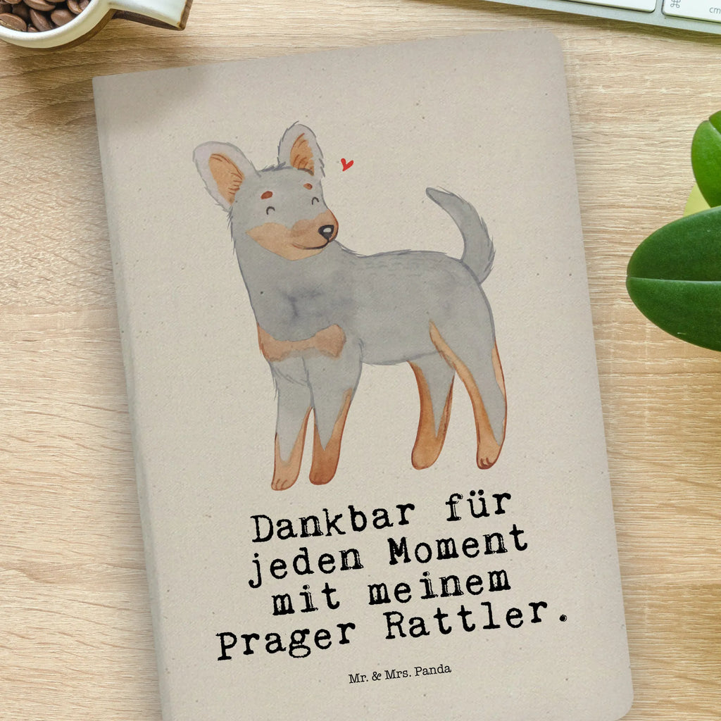 Cotton notebook Prague Rattler moment address book, notepad, entry book, writing book, journal, diary, notebook, notes, sketchbook, Dog, dog breed, purebred dog, dog owner, gift, animal lover, giving, puppy