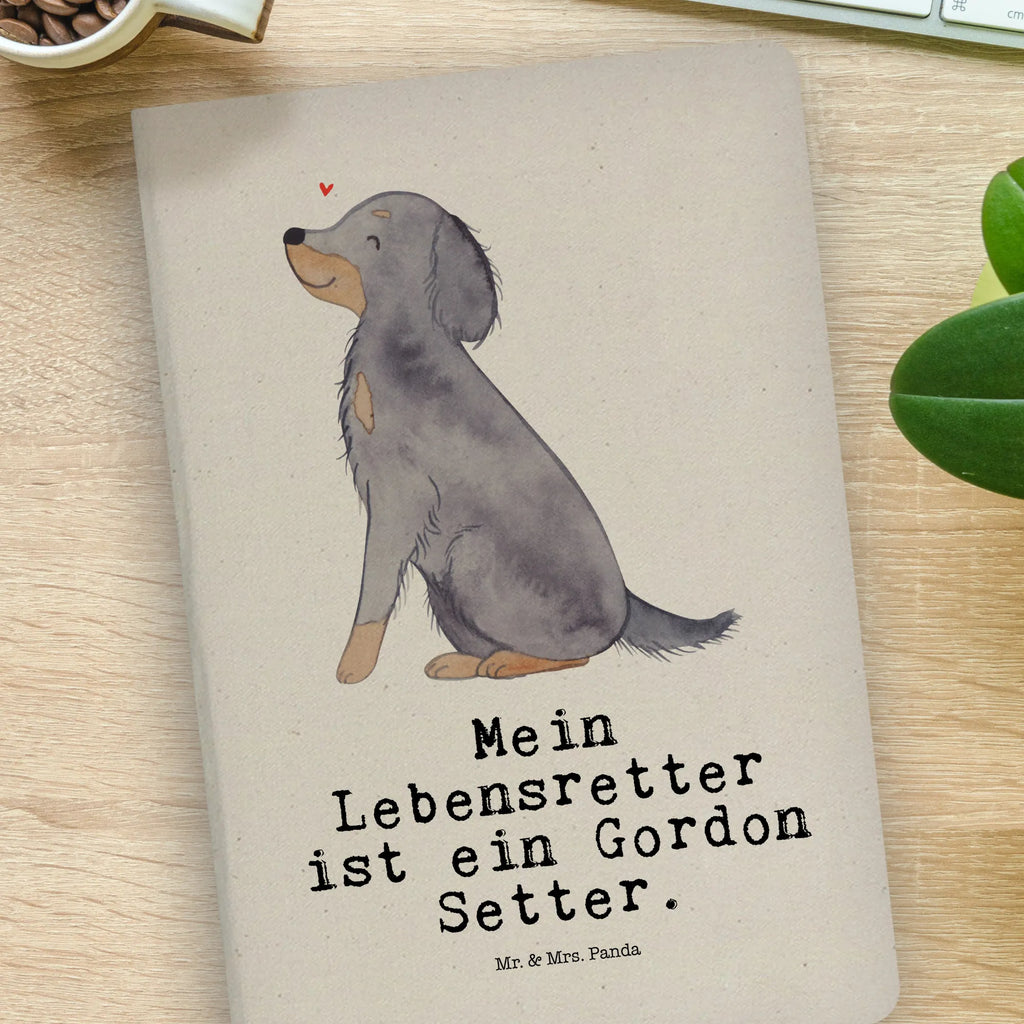 Cotton notebook Gordon Setter Lifesaver notes, sketchbook, journal, writing book, notebook, entry book, address book, diary, notepad, Dog, dog breed, purebred dog, dog owner, gift, animal lover, giving, puppy