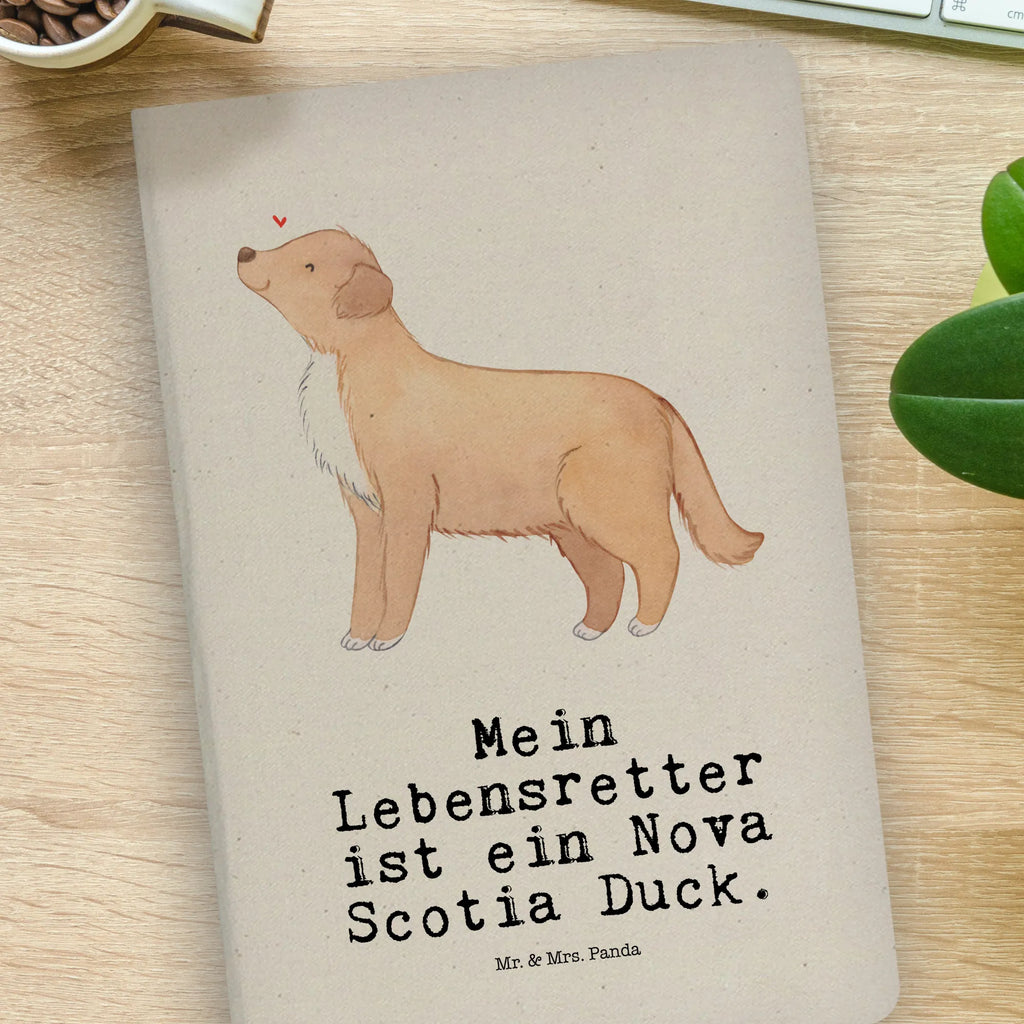 Cotton notebook Nova Scotia Duck Lifesaver journal, notepad, writing book, diary, sketchbook, entry book, notes, notebook, address book, Dog, dog breed, purebred dog, dog owner, gift, animal lover, giving, puppy