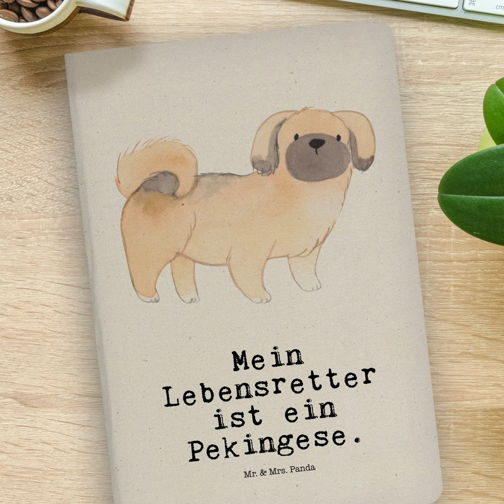 Cotton notebook Pekingese Lifesaver writing book, diary, address book, notes, journal, sketchbook, notebook, notepad, entry book, Dog, dog breed, purebred dog, dog owner, gift, animal lover, giving, puppy