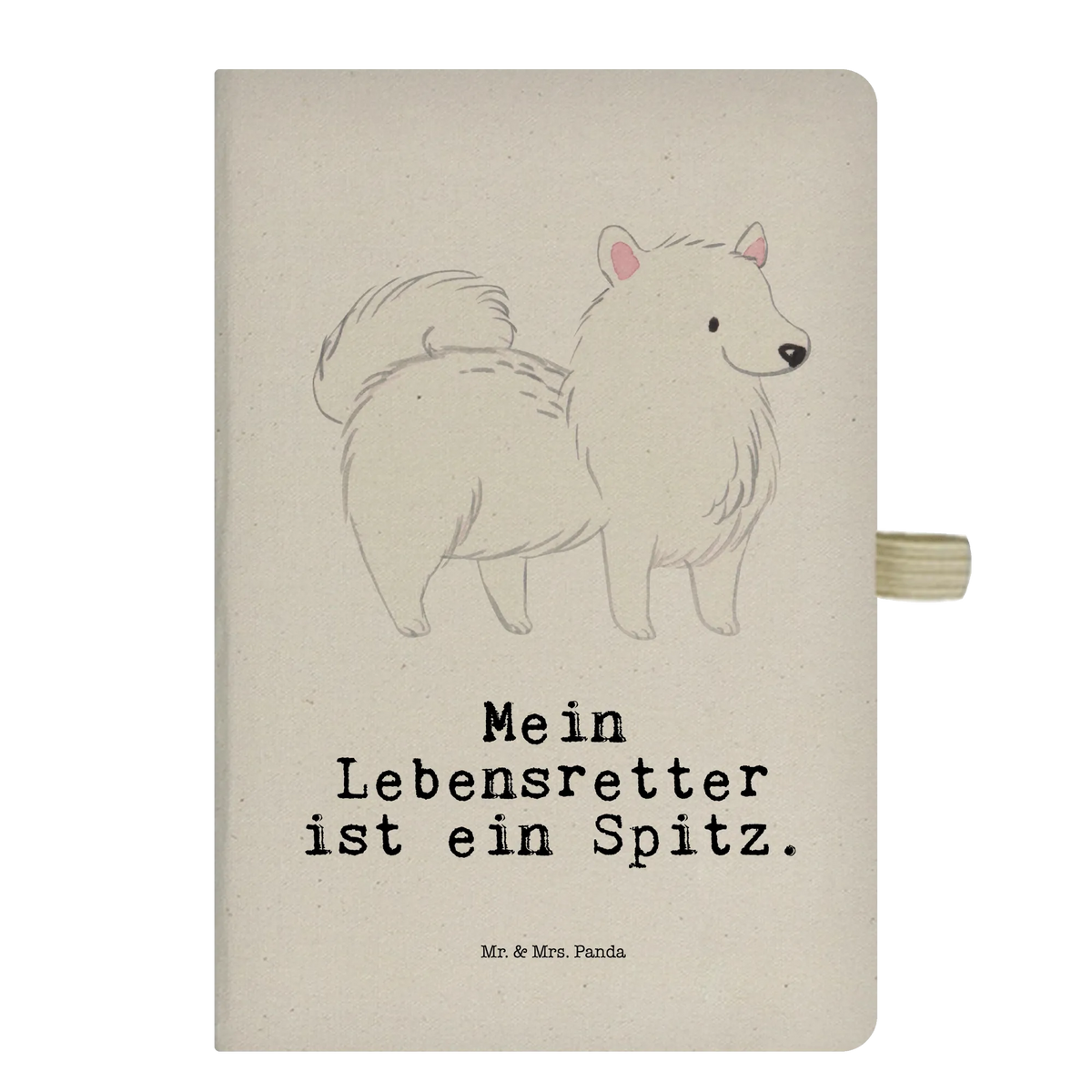 Cotton notebook Spitz Lifesaver gift, animal lover, giving, dog breed, purebred dog, dog owner, puppy