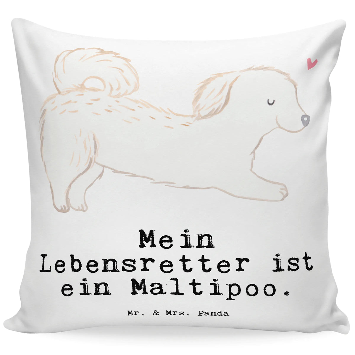 Cushion Maltipoo Lifesaver 40x40, bedroom, Pillow, pad, soft, settee, bed, fluffy, sofa, couch, pillow case, pillows, 40 x 40, cushion, Dog, dog breed, purebred dog, dog owner, gift, animal lover, giving, puppy