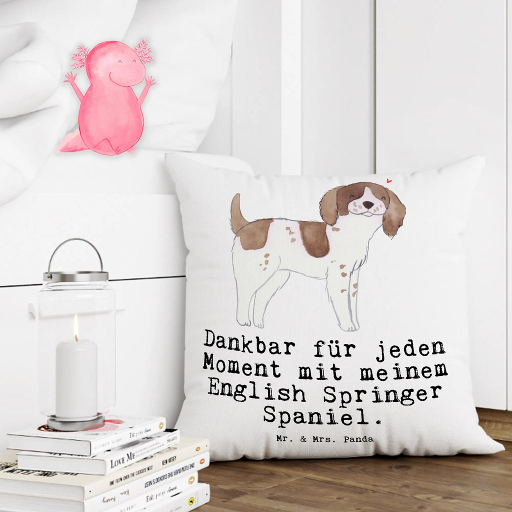 40x40 poduszka Angielski spaniel sprinterski Chwila Pies, rasa psa, pies rasowy, właściciel psa, prezent, miłośnik zwierząt, dawanie, szczeniak