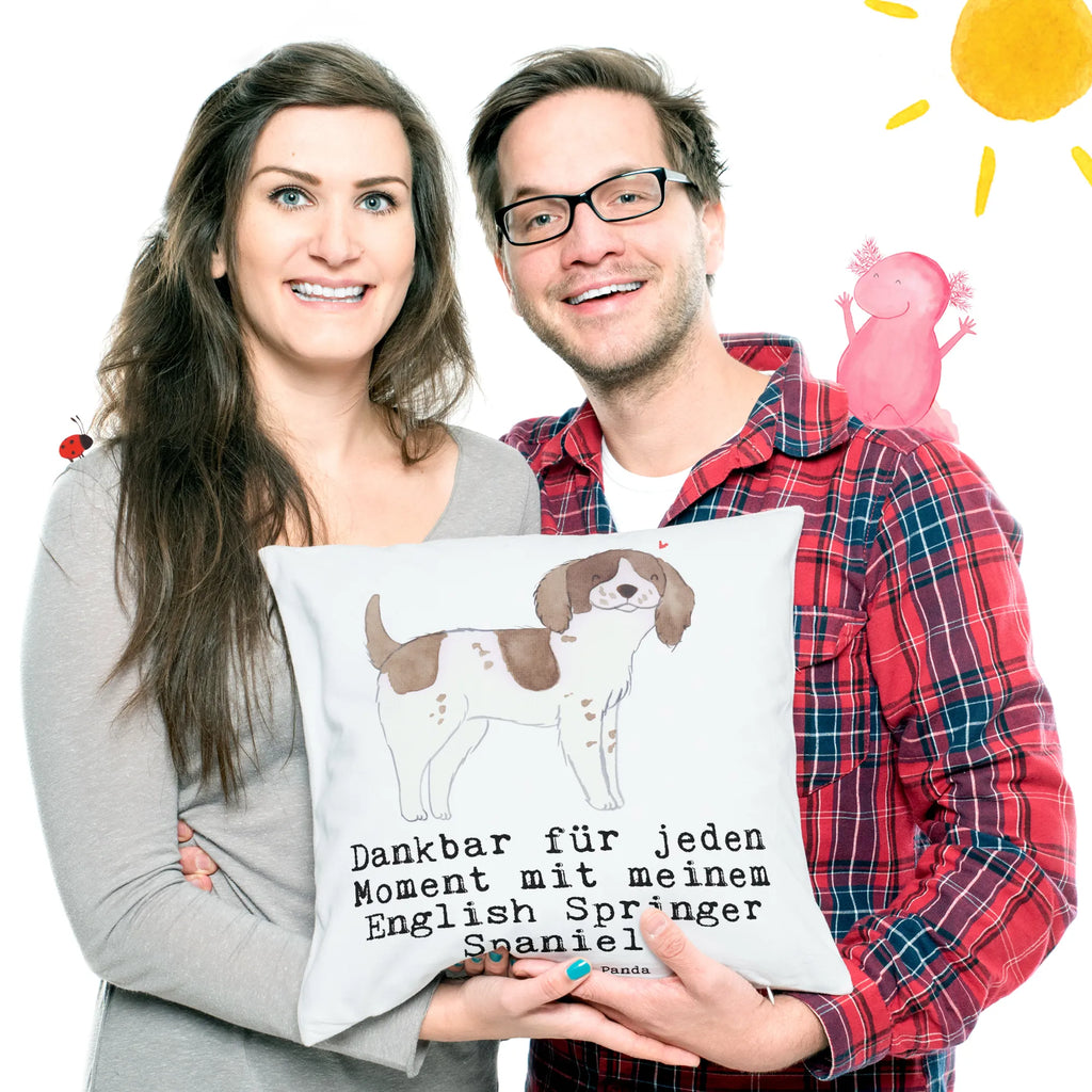 40x40 poduszka Angielski spaniel sprinterski Chwila Pies, rasa psa, pies rasowy, właściciel psa, prezent, miłośnik zwierząt, dawanie, szczeniak