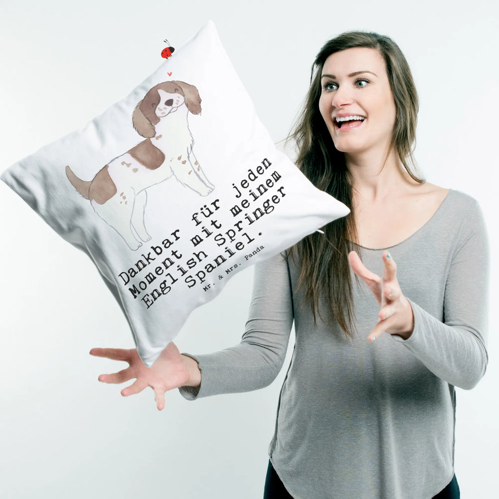 40x40 poduszka Angielski spaniel sprinterski Chwila Pies, rasa psa, pies rasowy, właściciel psa, prezent, miłośnik zwierząt, dawanie, szczeniak