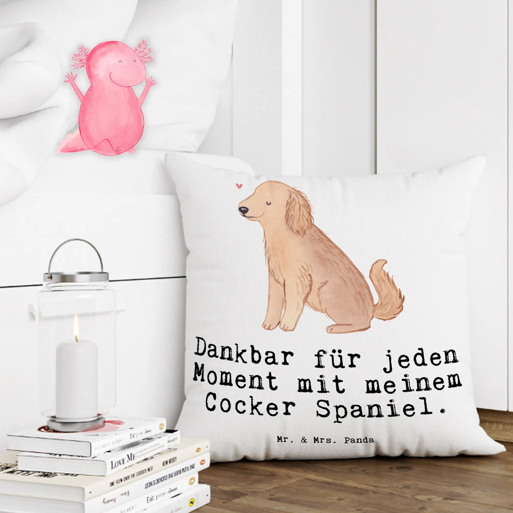 40x40 poduszka Cocker Spaniel Chwila Pies, rasa psa, pies rasowy, właściciel psa, prezent, miłośnik zwierząt, dawanie, szczeniak
