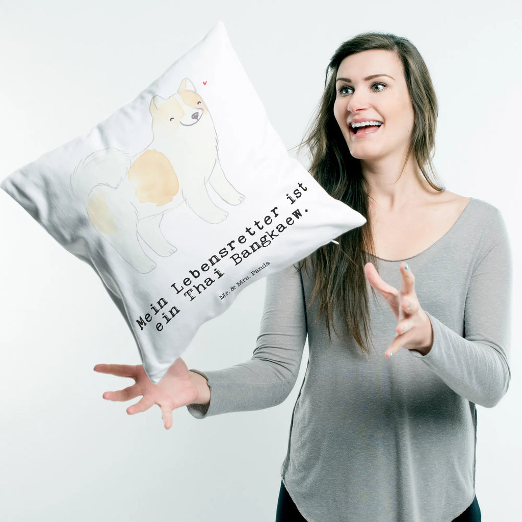 40x40 poduszka Tajski Bangkaew Ocalacz życia Pies, rasa psa, pies rasowy, właściciel psa, prezent, miłośnik zwierząt, dawanie, szczeniak