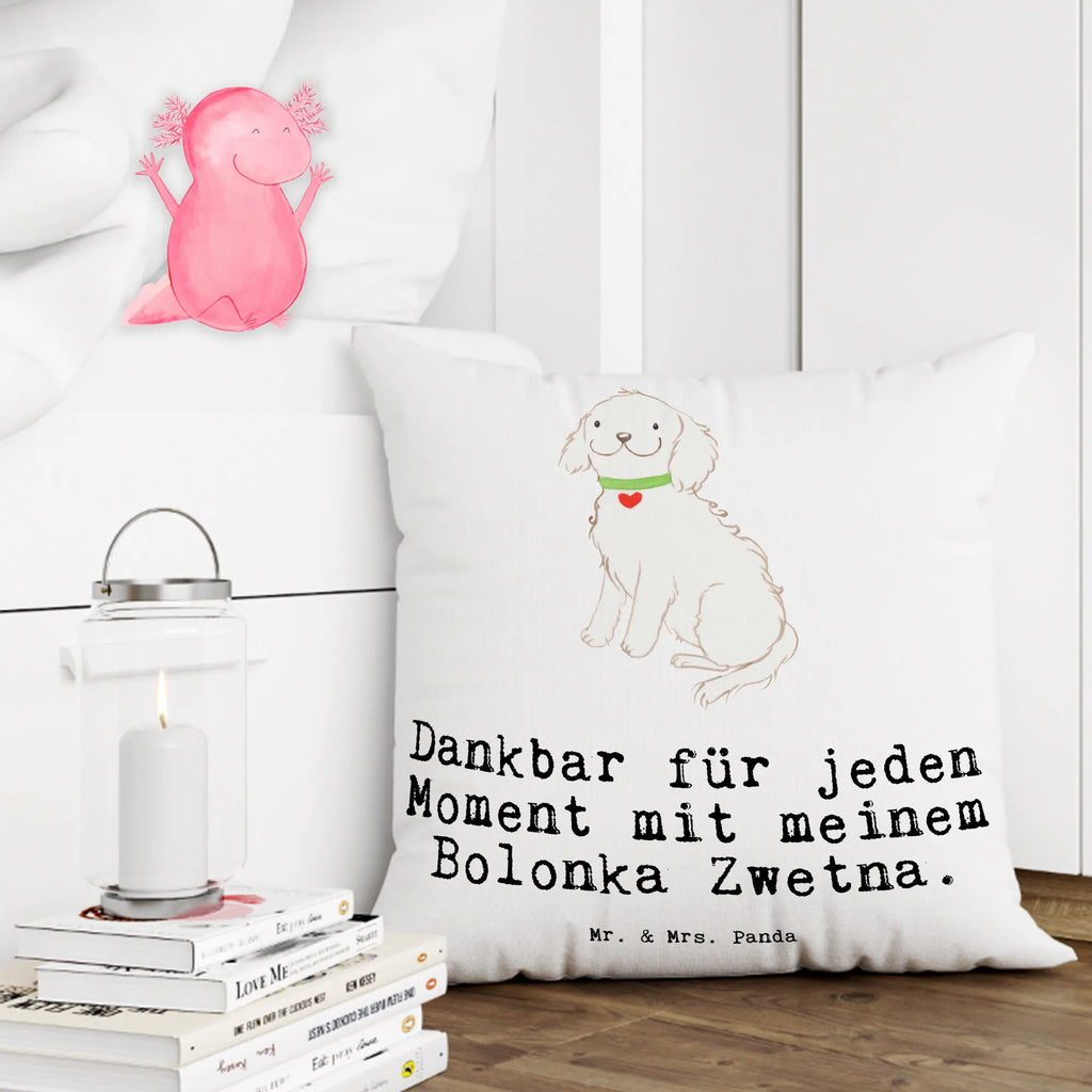 40x40 poduszka Bolonka Żwetna chwila Pies, rasa psa, pies rasowy, właściciel psa, prezent, miłośnik zwierząt, dawanie, szczeniak