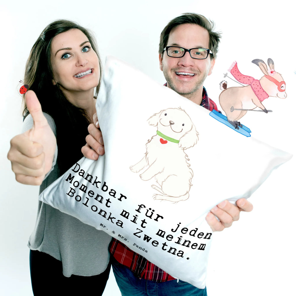 40x40 poduszka Bolonka Żwetna chwila Pies, rasa psa, pies rasowy, właściciel psa, prezent, miłośnik zwierząt, dawanie, szczeniak