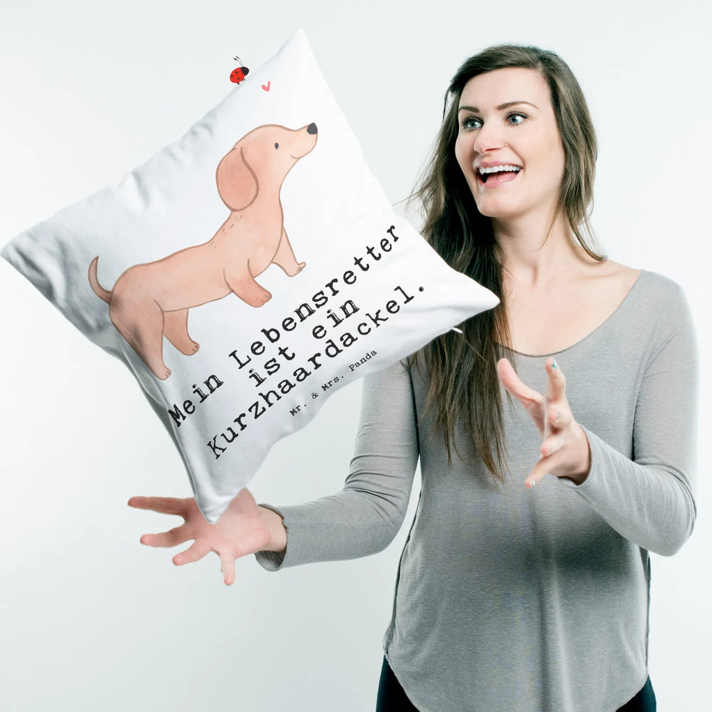 Cushion Dachshund Shorthaired Dachshund Lifesaver bedroom, pillow case, pad, pillows, soft, couch, settee, bed, fluffy, 40x40, Pillow, sofa, cushion, 40 x 40, Dog, dog breed, purebred dog, dog owner, gift, animal lover, giving, puppy