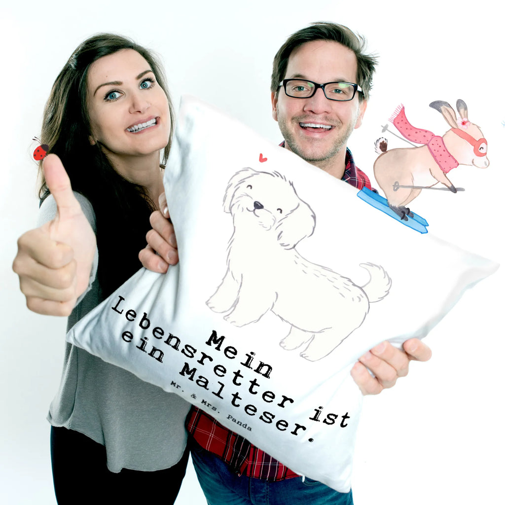 40x40 poduszka maltańczyk Ratownik Pies, rasa psa, pies rasowy, właściciel psa, prezent, miłośnik zwierząt, dawanie, szczeniak