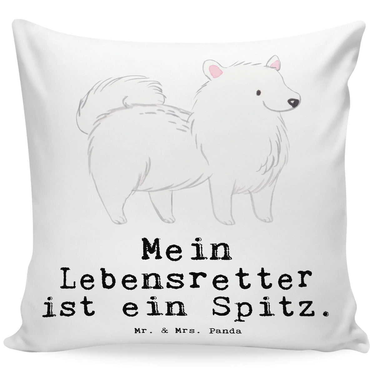 Cushion Spitz Lifesaver Pillow, 40 x 40, pad, bedroom, couch, settee, cushion, bed, 40x40, soft, pillows, pillow case, sofa, fluffy, Dog, dog breed, purebred dog, dog owner, gift, animal lover, giving, puppy