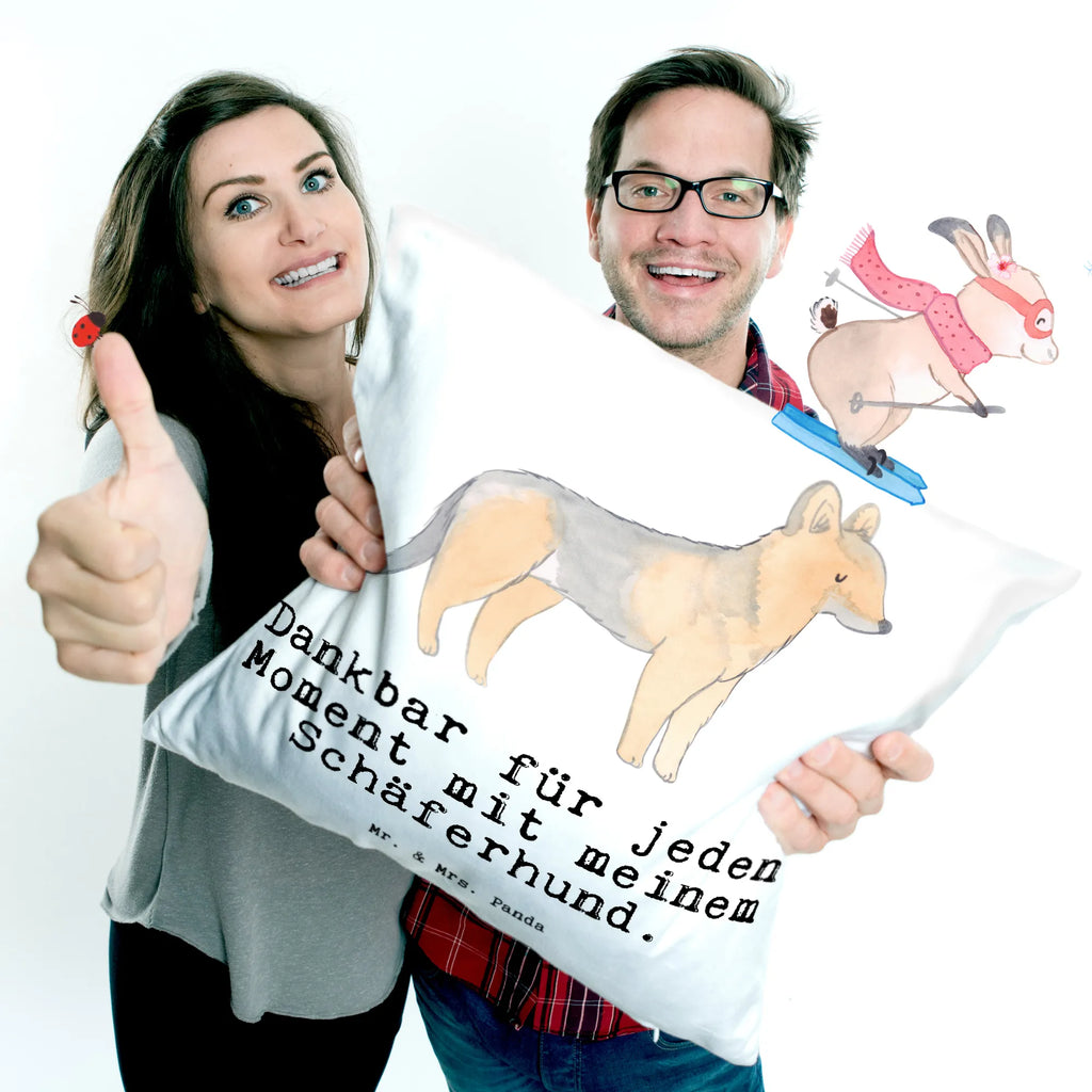 40x40 poduszka Owczarek niemiecki Chwila Pies, rasa psa, pies rasowy, właściciel psa, prezent, miłośnik zwierząt, dawanie, szczeniak