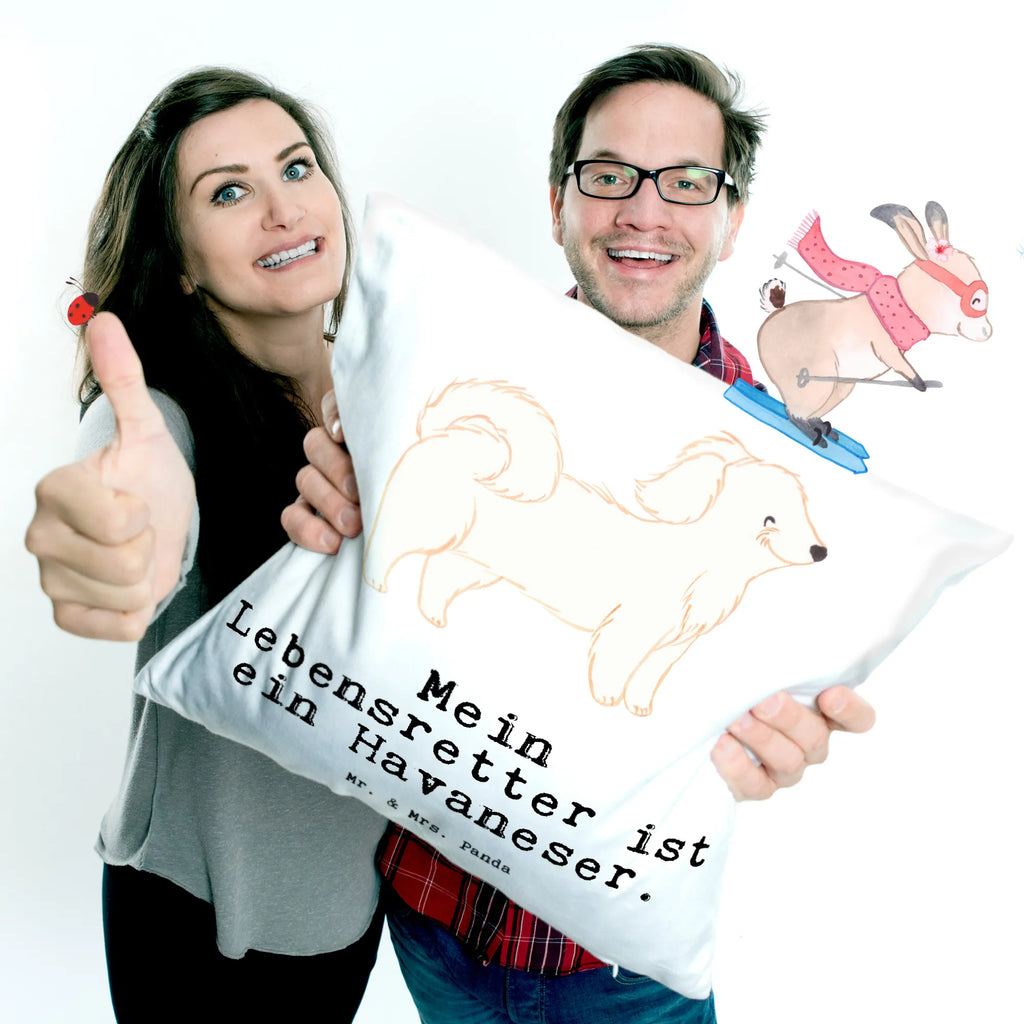 40x40 poduszka Hawanyzer ratownik życia Pies, rasa psa, pies rasowy, właściciel psa, prezent, miłośnik zwierząt, dawanie, szczeniak