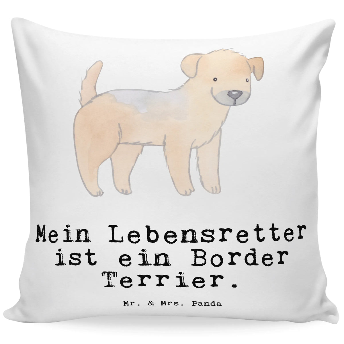 40x40 poduszka Border Terrier Ratownik Pies, rasa psa, pies rasowy, właściciel psa, prezent, miłośnik zwierząt, dawanie, szczeniak