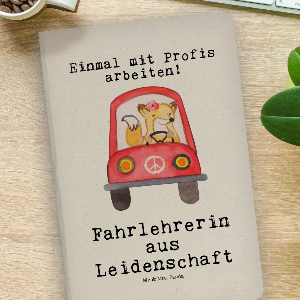 Cotton notebook Female driving instructor Passion sketchbook, entry book, notepad, writing book, address book, journal, notes, diary, notebook, gift, gift idea, best, farewell gift, passing exam, anniversary, retirement, promotion, job start, sayings, funny, profession