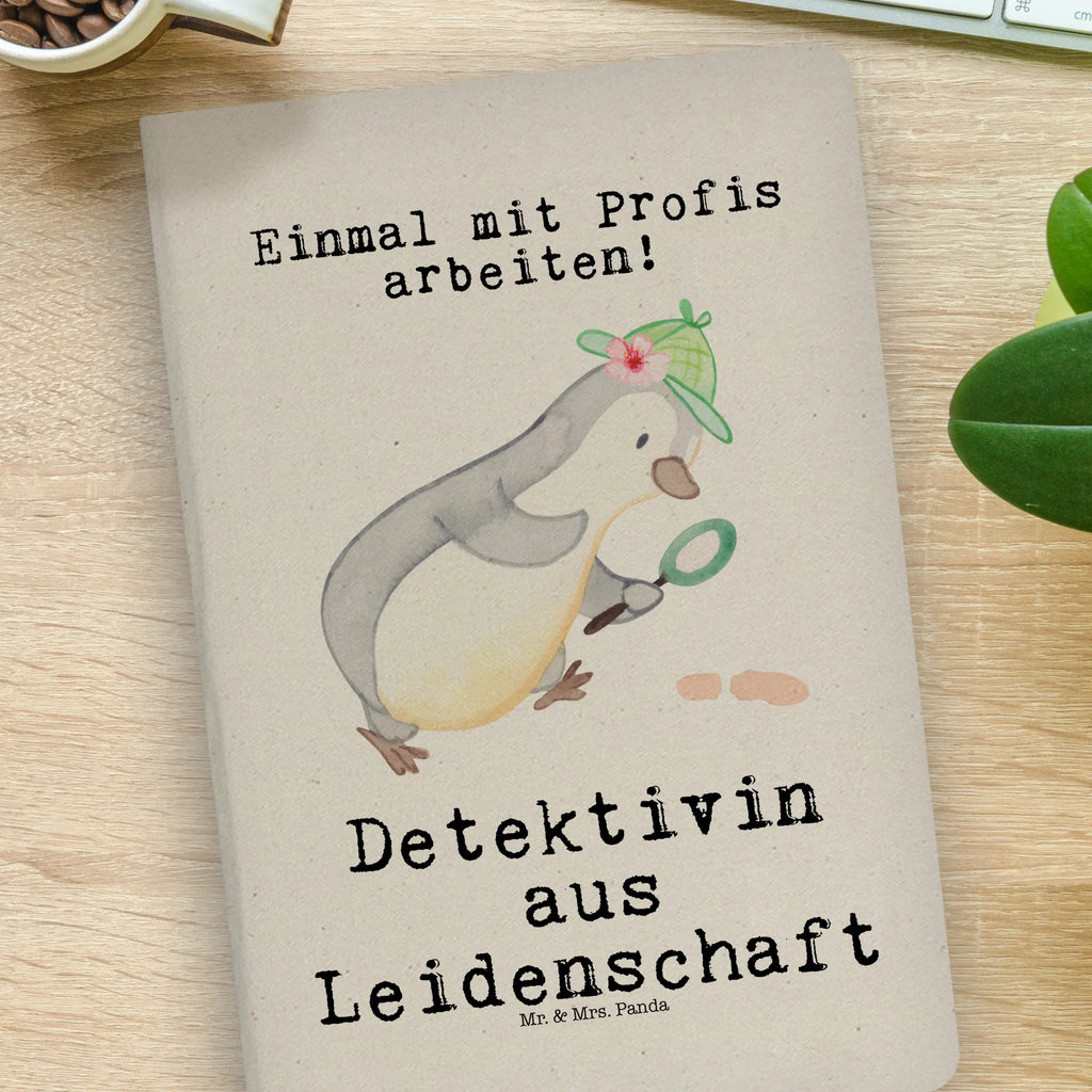 Cotton notebook Female detective Passion writing book, entry book, notepad, address book, notebook, diary, journal, sketchbook, notes, gift, gift idea, best, farewell gift, passing exam, anniversary, retirement, promotion, job start, sayings, funny, profession