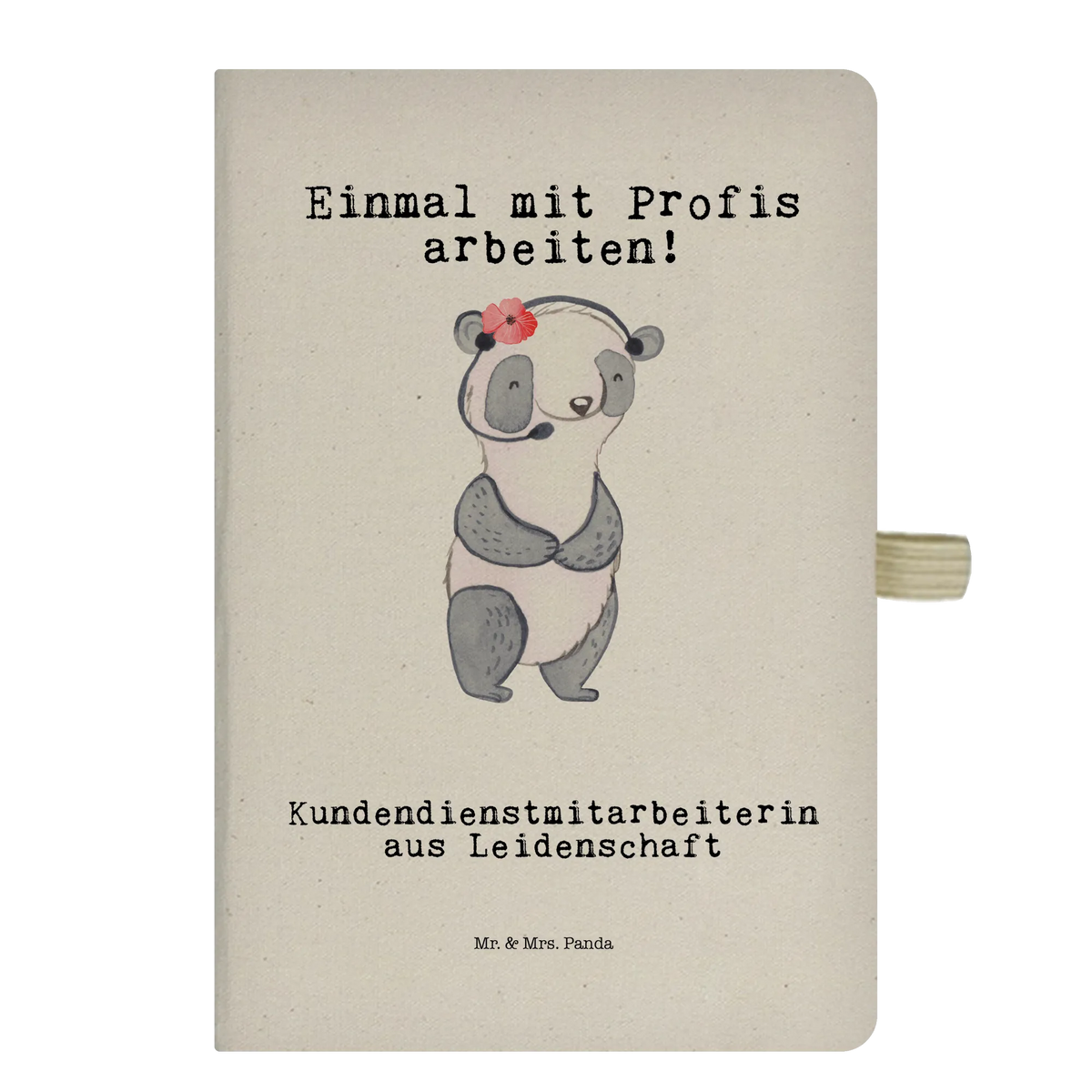 Bawełniany notatnik DIN A4 Pracownica obsługi klienta Pasja Zawód, Wykształcenie, Jubileusz, Pożegnanie, Emerytura, Kolega, Koleżanka, Prezent, Dawać, Pracownik, Współpracownik, Firma, Dziękuję, Dziękuję bardzo