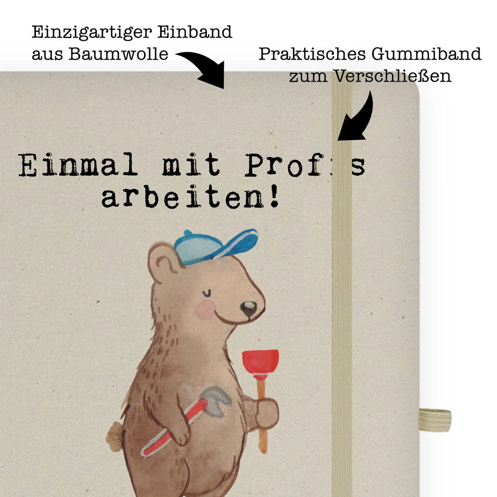 Cotton notebook Plumber Passion journal, sketchbook, notepad, notebook, writing book, entry book, address book, diary, notes, gift, gift idea, best, farewell gift, passing exam, anniversary, retirement, promotion, job start, sayings, funny, profession