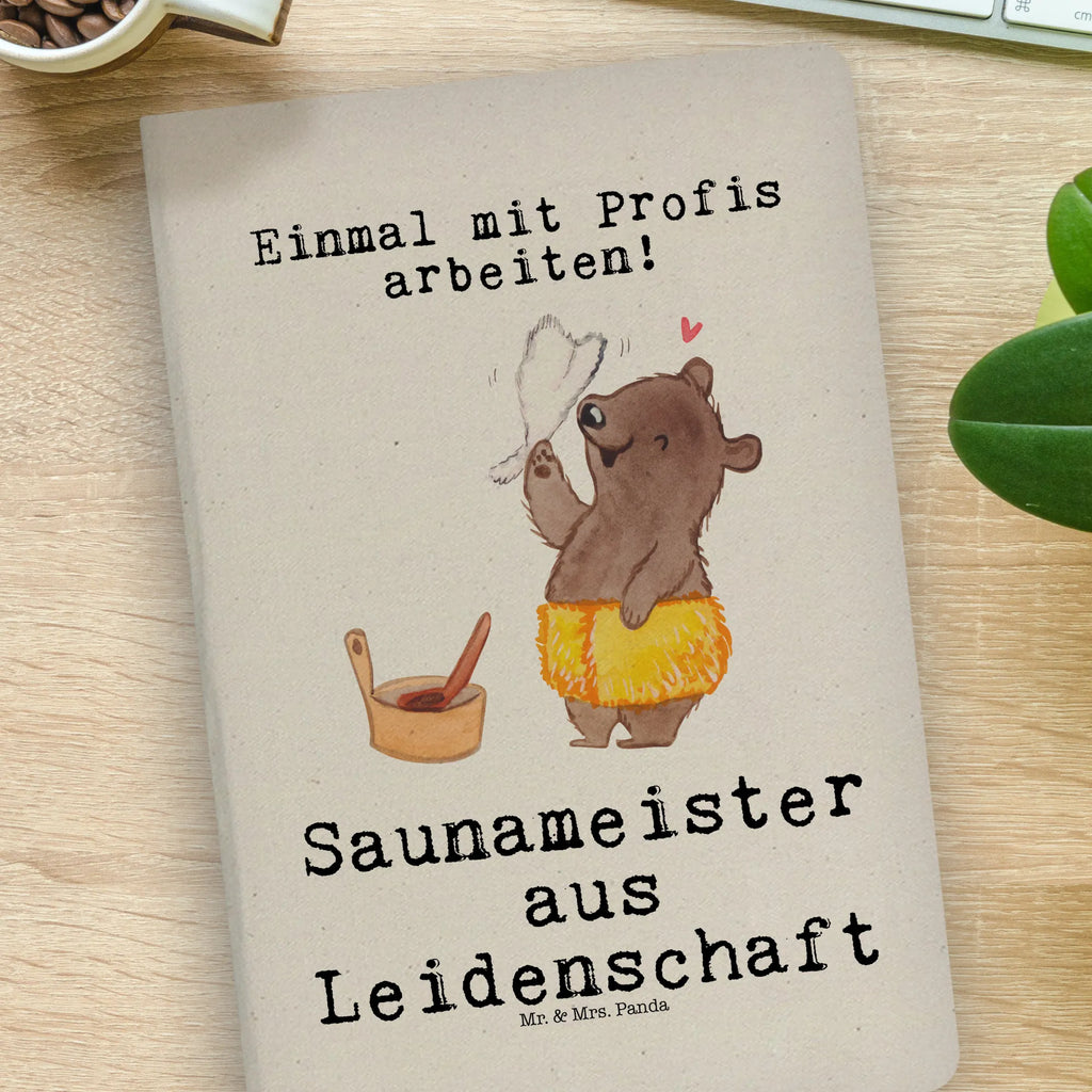 Cotton notebook Sauna Master Passion notes, sketchbook, notepad, notebook, diary, entry book, journal, address book, writing book, gift, gift idea, best, farewell gift, passing exam, anniversary, retirement, promotion, job start, sayings, funny, profession