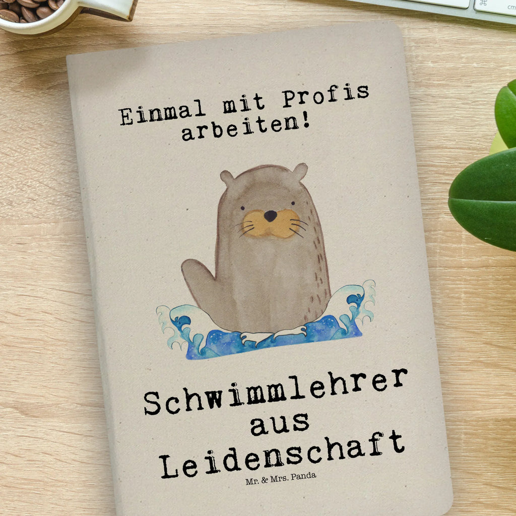 Cotton notebook Swimming Instructor Passion notepad, notes, writing book, diary, journal, entry book, sketchbook, notebook, address book, gift, gift idea, best, farewell gift, passing exam, anniversary, retirement, promotion, job start, sayings, funny, profession