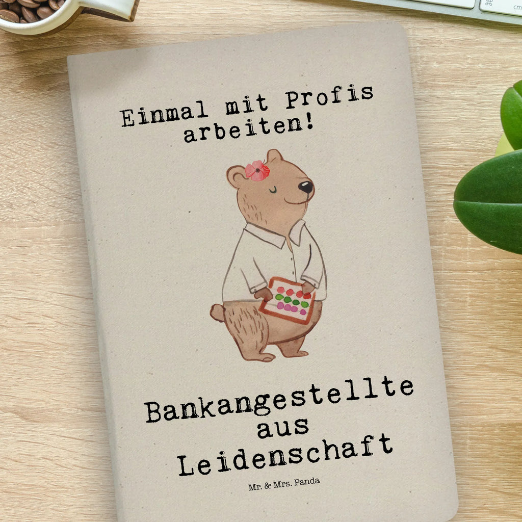 Cotton notebook bank employee Passion notepad, writing book, address book, entry book, journal, sketchbook, notes, notebook, diary, gift, gift idea, best, farewell gift, passing exam, anniversary, retirement, promotion, job start, sayings, funny, profession